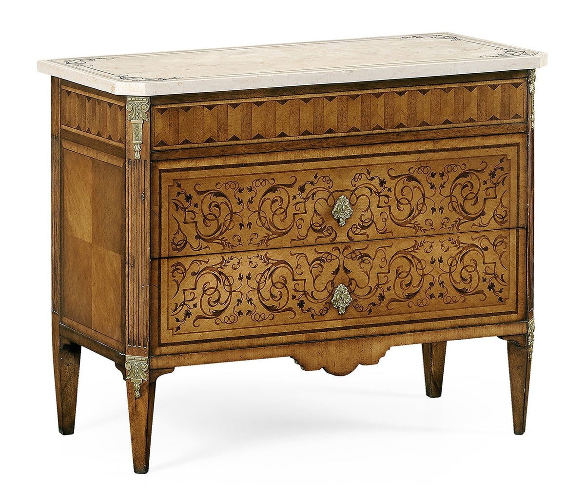 Venetian Collection - Italian commode with cream scagliola top (Large) Ground Decors| Jonathan Charles