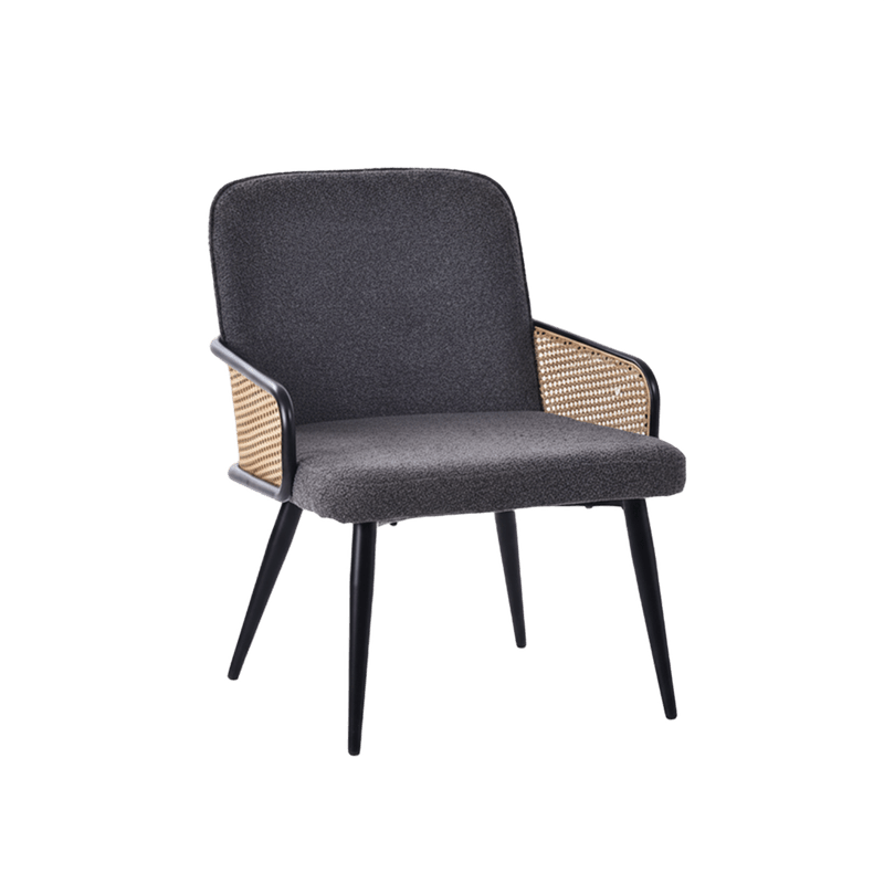 Vera Dining chair – bouclé with rattan back Dining Chair| Otath