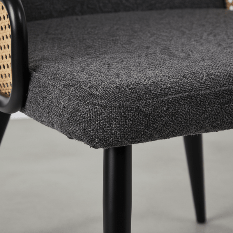 Vera Dining chair – bouclé with rattan back Dining Chair| Otath