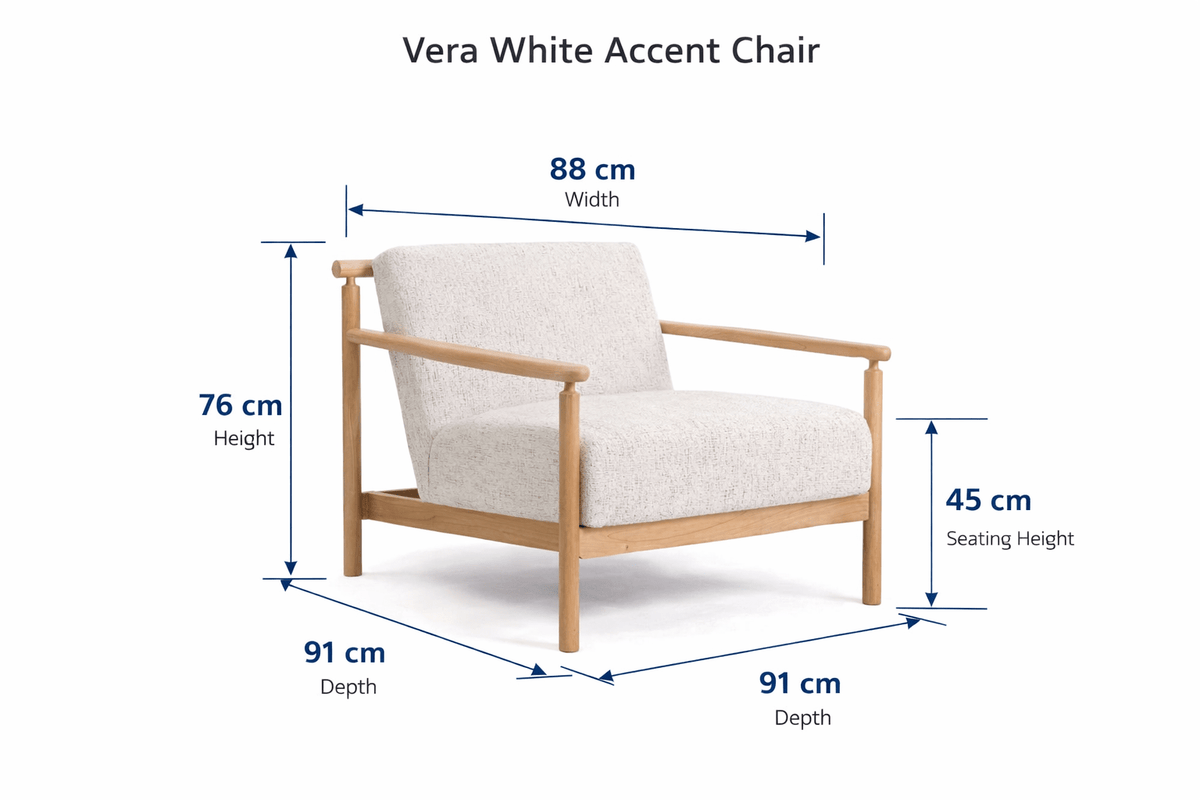 Vera White Accent Chair Chairs| Roots Furniture