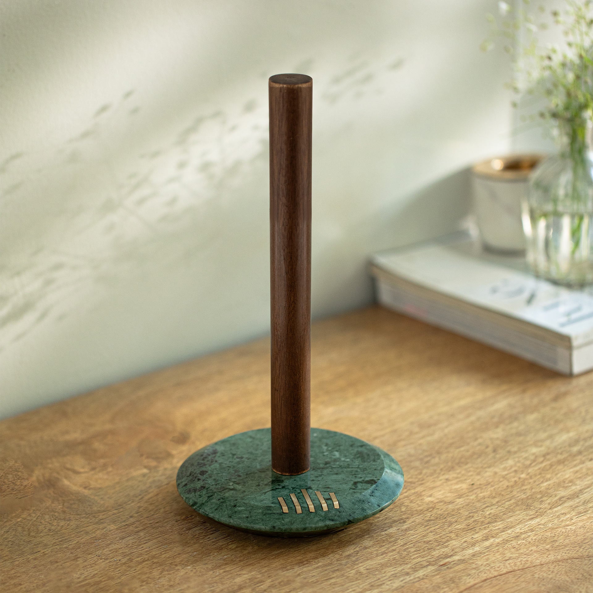 Verde Marble Kitchen Roll Holder Candle Holders| Roots Furniture