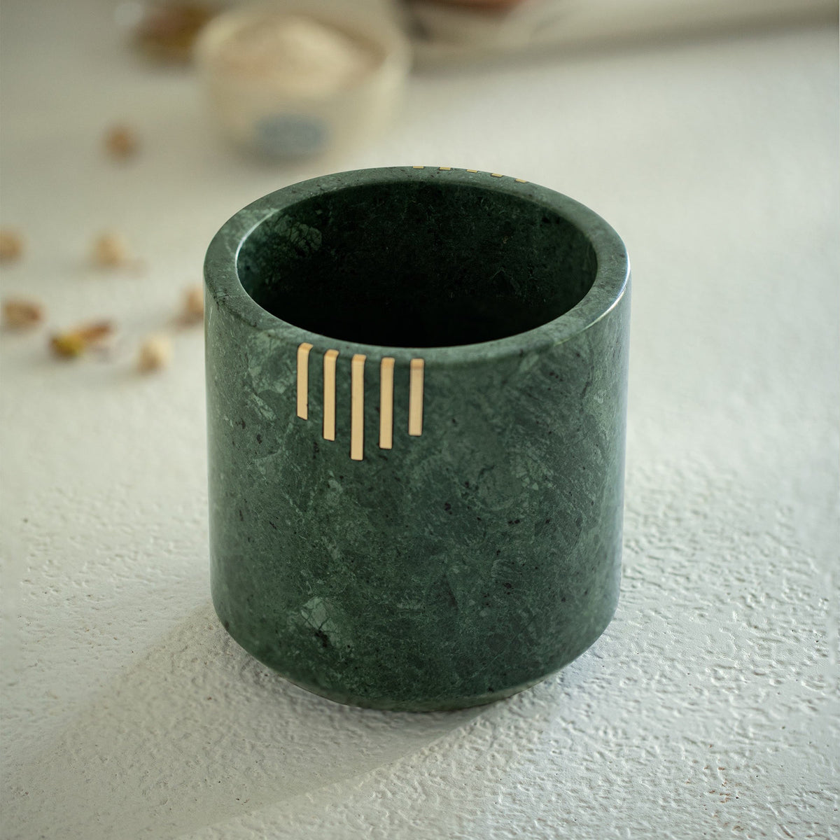 Verde Marble Utensil Holder Candle Holders| Roots Furniture