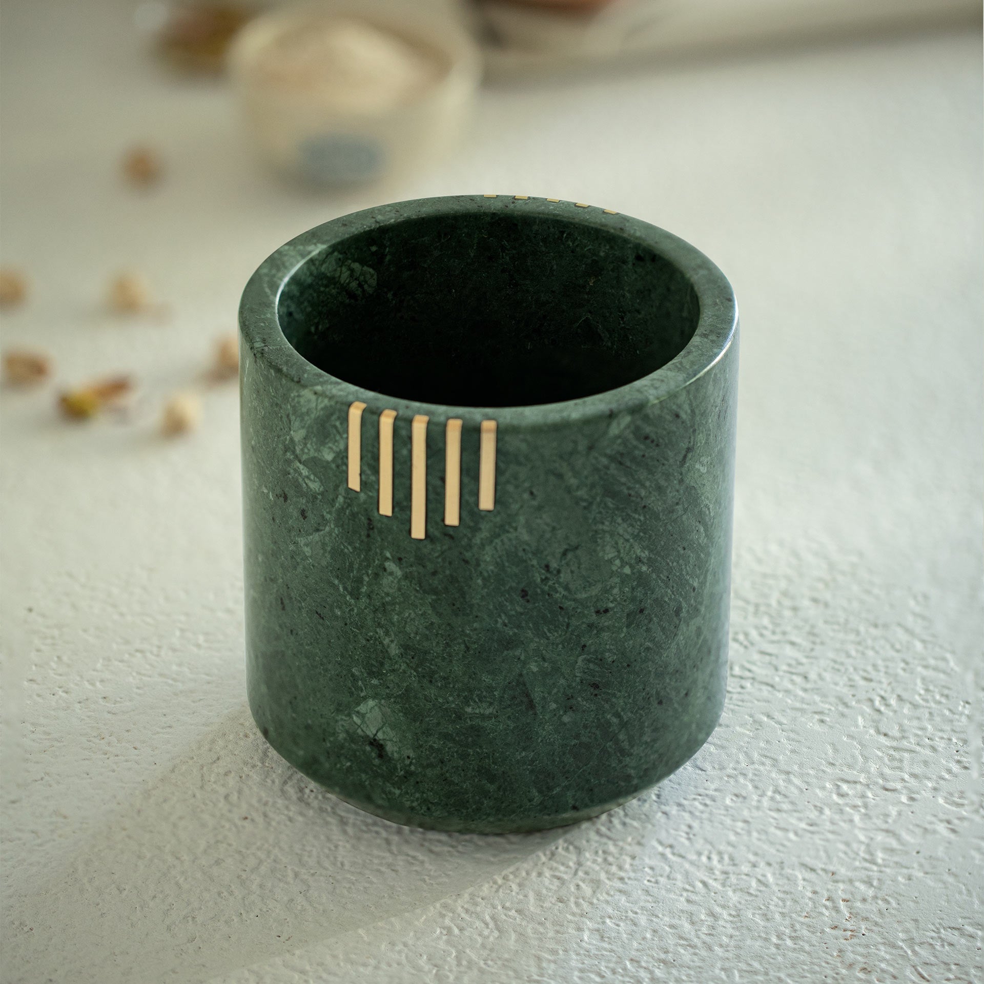 Verde Marble Utensil Holder Candle Holders| Roots Furniture