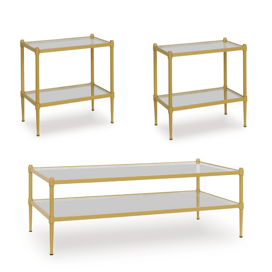 Verishaw Rectangular Cocktail Table Set Table Sets| Ashley Homestore