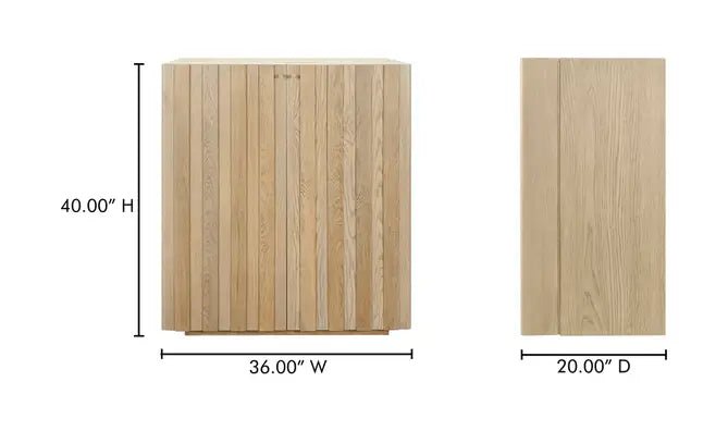 Vermentino Bar Cabinet Oak - Al Rugaib Furniture