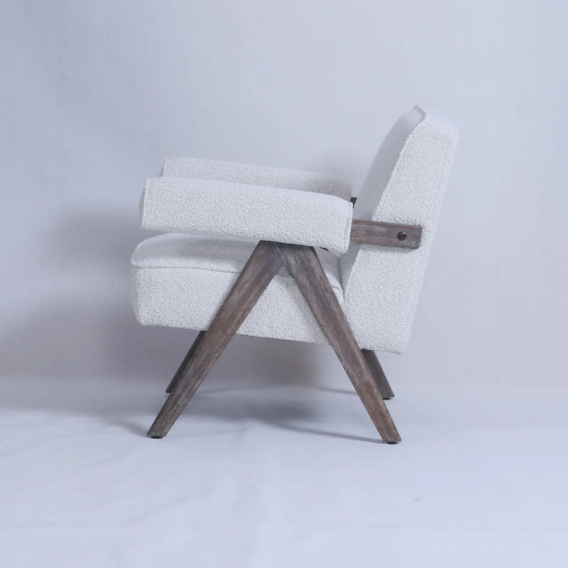 Verona cream boucle Dining Chair - Al Rugaib Furniture
