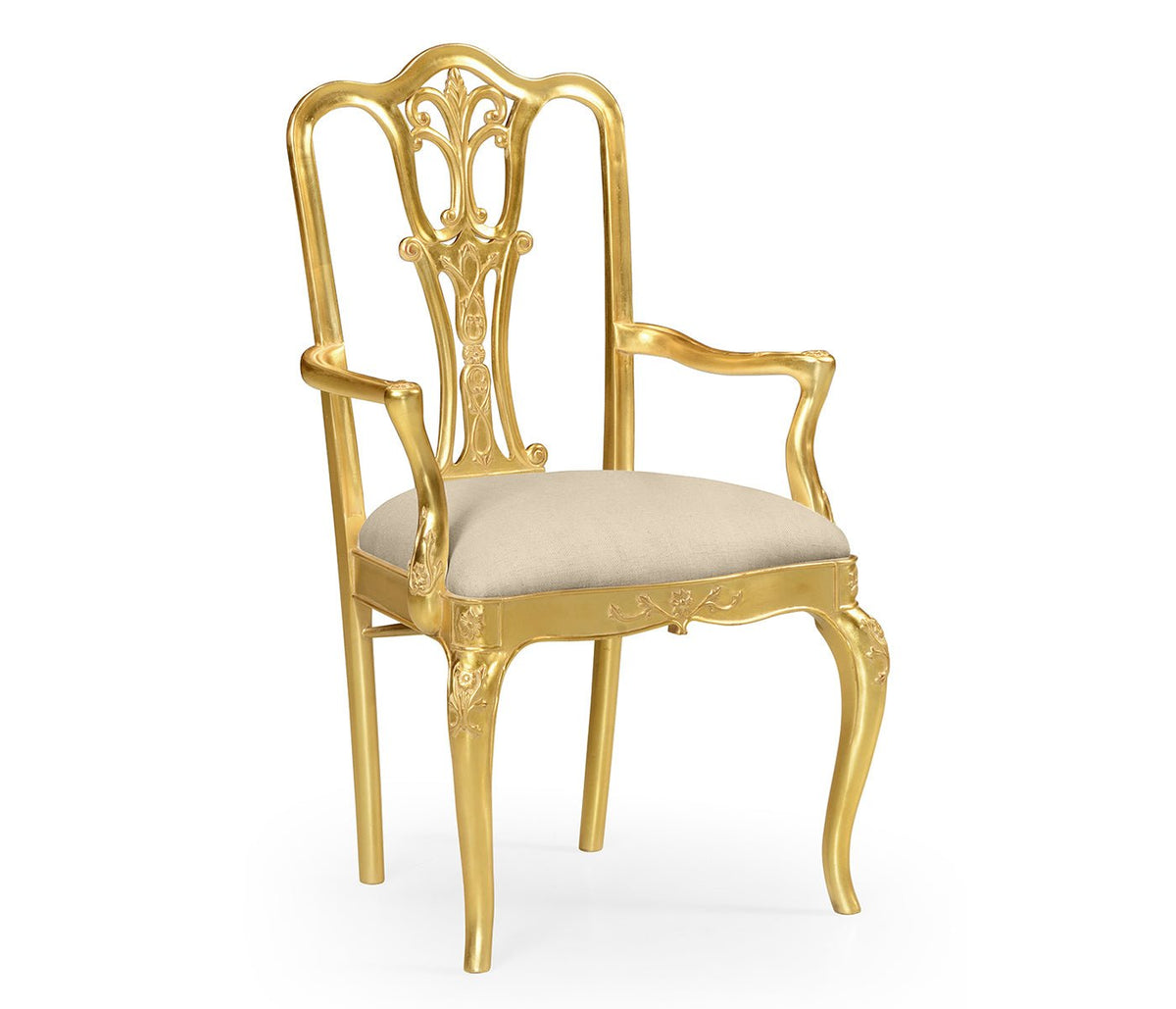 Versailles Collection - Gilded 18th Century Dining Arm Chair Dining Chairs| Jonathan Charles