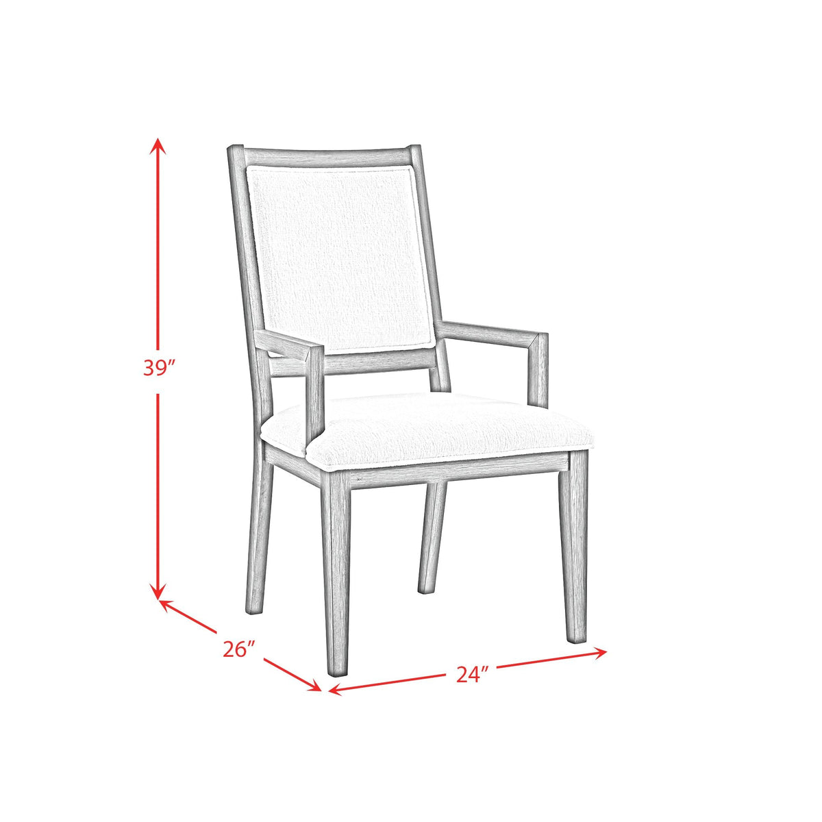 Versailles Contemporary Arm Chair with Boucle White Fabric in Black (2 Per Carton) Dining Chairs| ROOTS FURNITURE