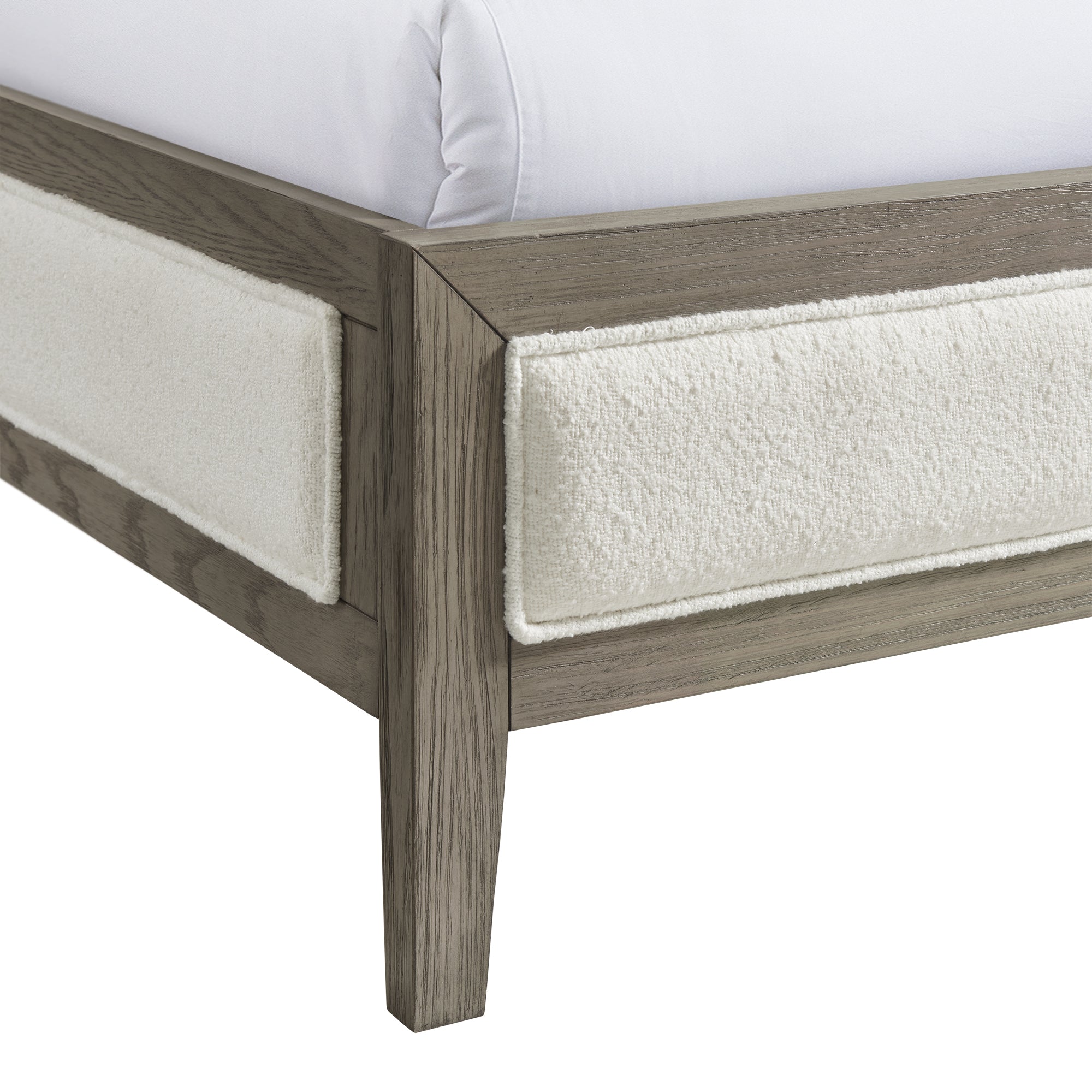 Versailles Contemporary White Bouclé Bed Beds| Roots Furniture