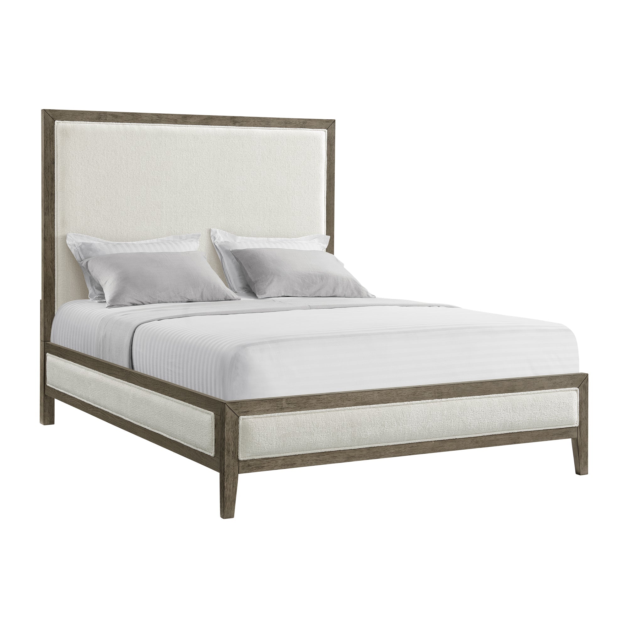 Versailles Contemporary White Bouclé King Bedroom Set Coverlet Sets| Roots Furniture