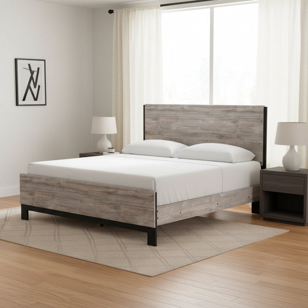 Vessalli Queen Panel Bed with Extensions Beds| Ashley Homestore