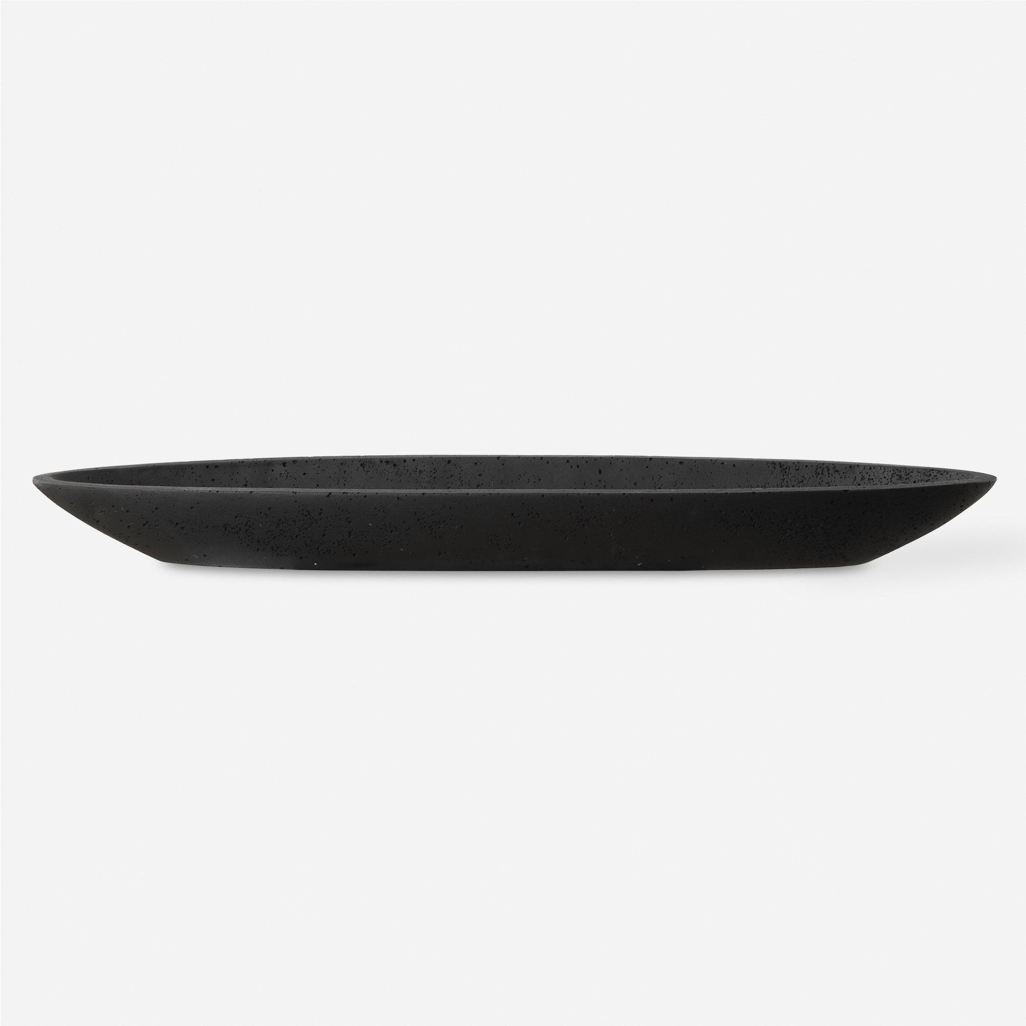Vessel Cast Black Canoe Bowl Bowl| Uttermost