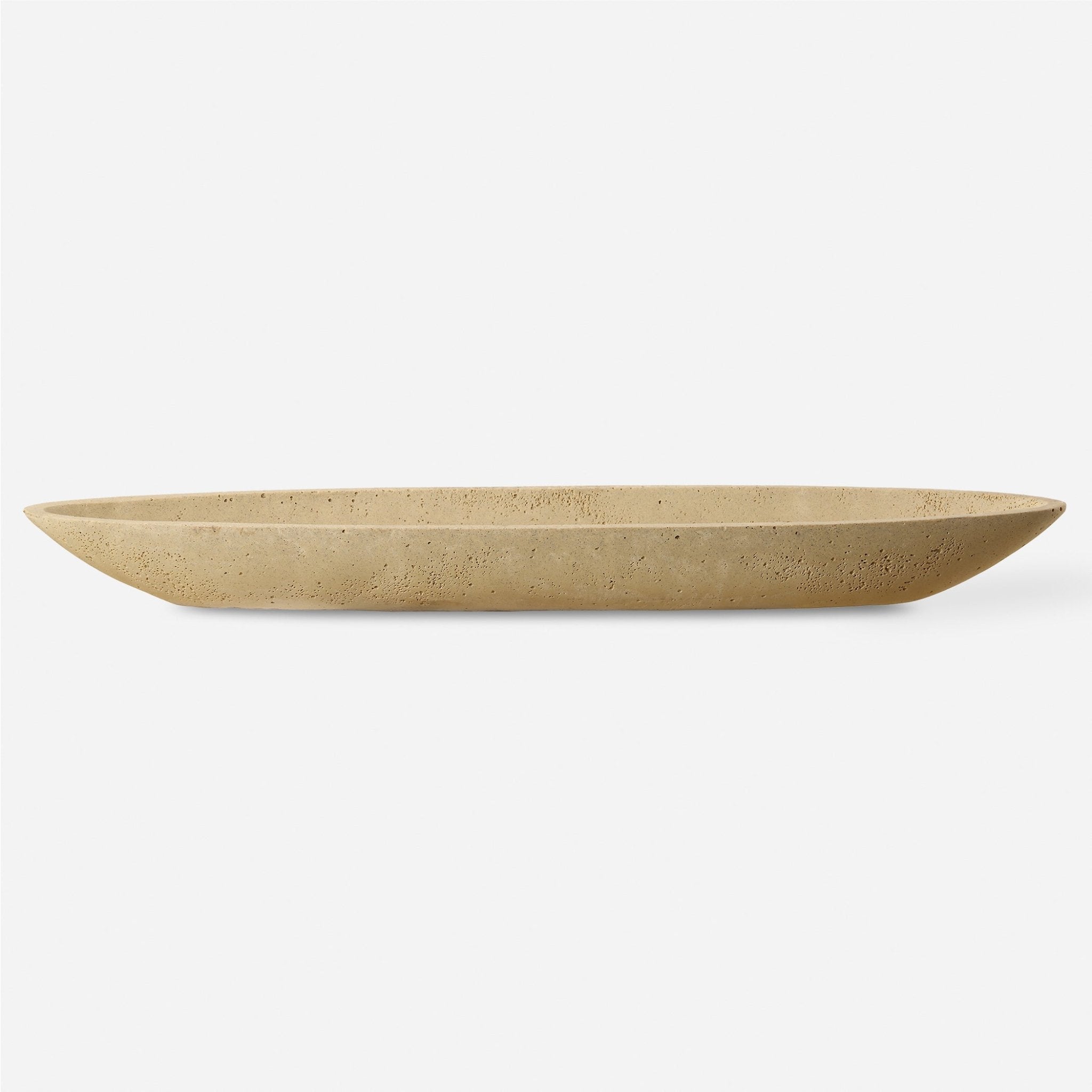 Vessel Cast Ivory Canoe Bowl Bowl| Uttermost