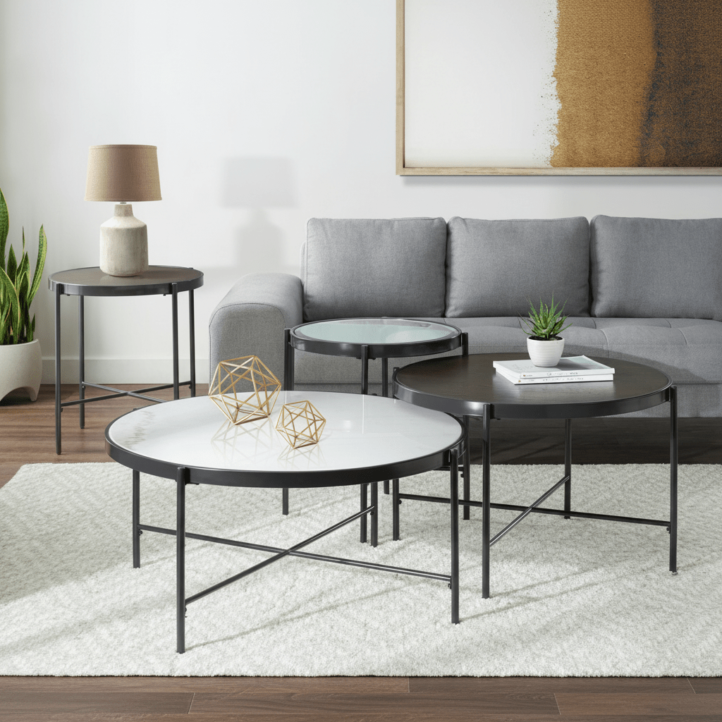 Vienna End Table W/Wood Top Coffee Tables| Roots Furniture