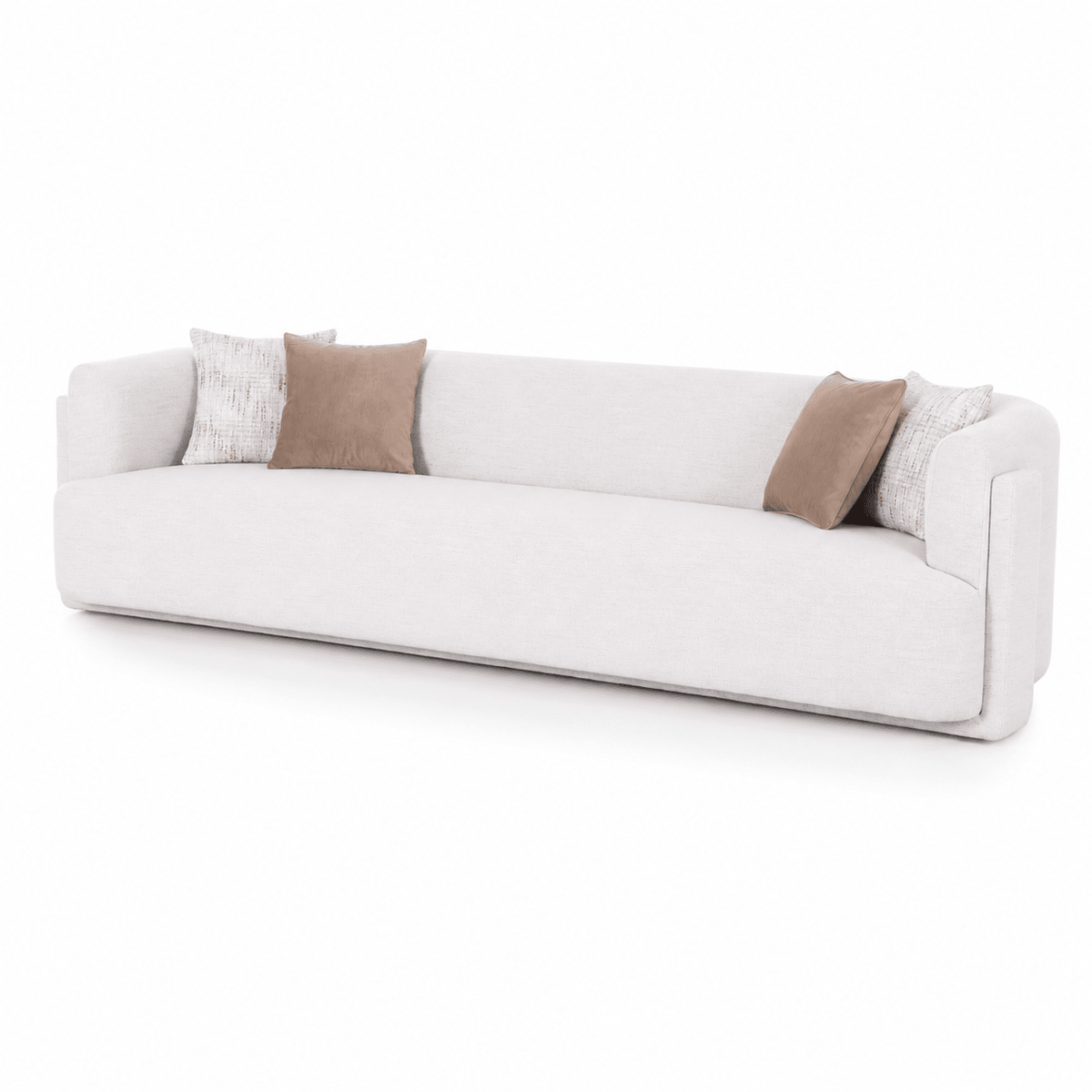 Vienna White 5 Seater Sofa 300 cm Sofas & Loveseats| AlRugaib Furniture