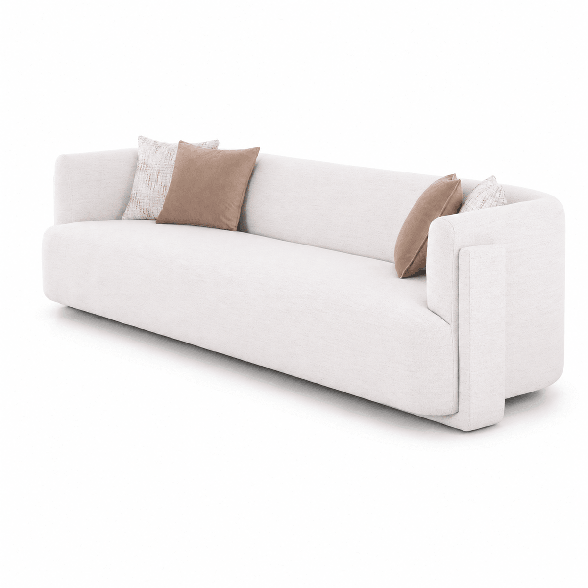 Vienna White 5 Seater Sofa 300 cm Sofas & Loveseats| AlRugaib Furniture