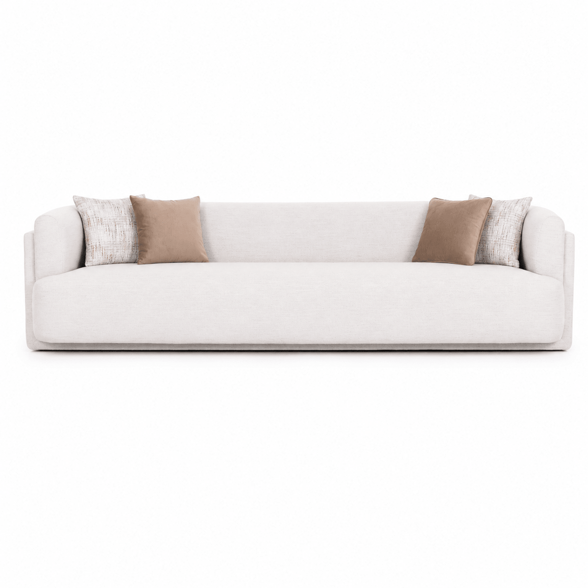 Vienna White 5 Seater Sofa 300 cm Sofas & Loveseats| AlRugaib Furniture