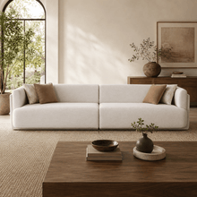 Vienna White 6 Seater Sofa 356 cm