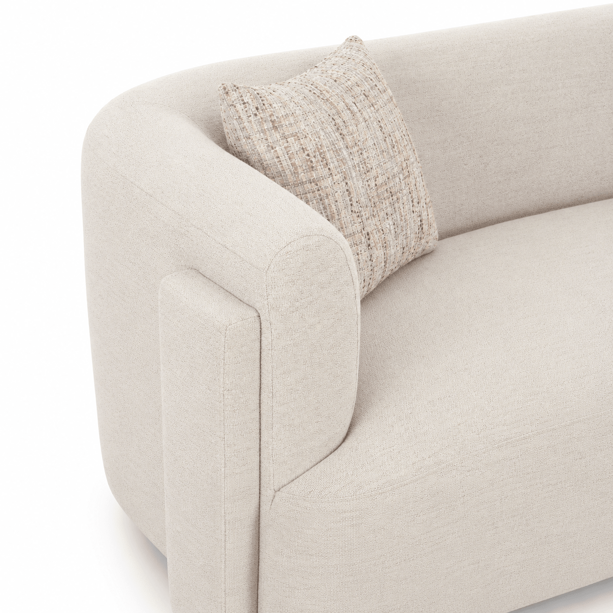 Vienna White Loveseat Sofas & Loveseats| AlRugaib Furniture