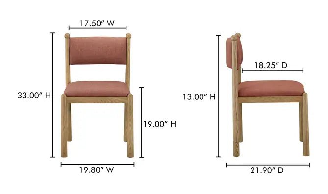 Villetta Dining Chair Deep Pink - Al Rugaib Furniture