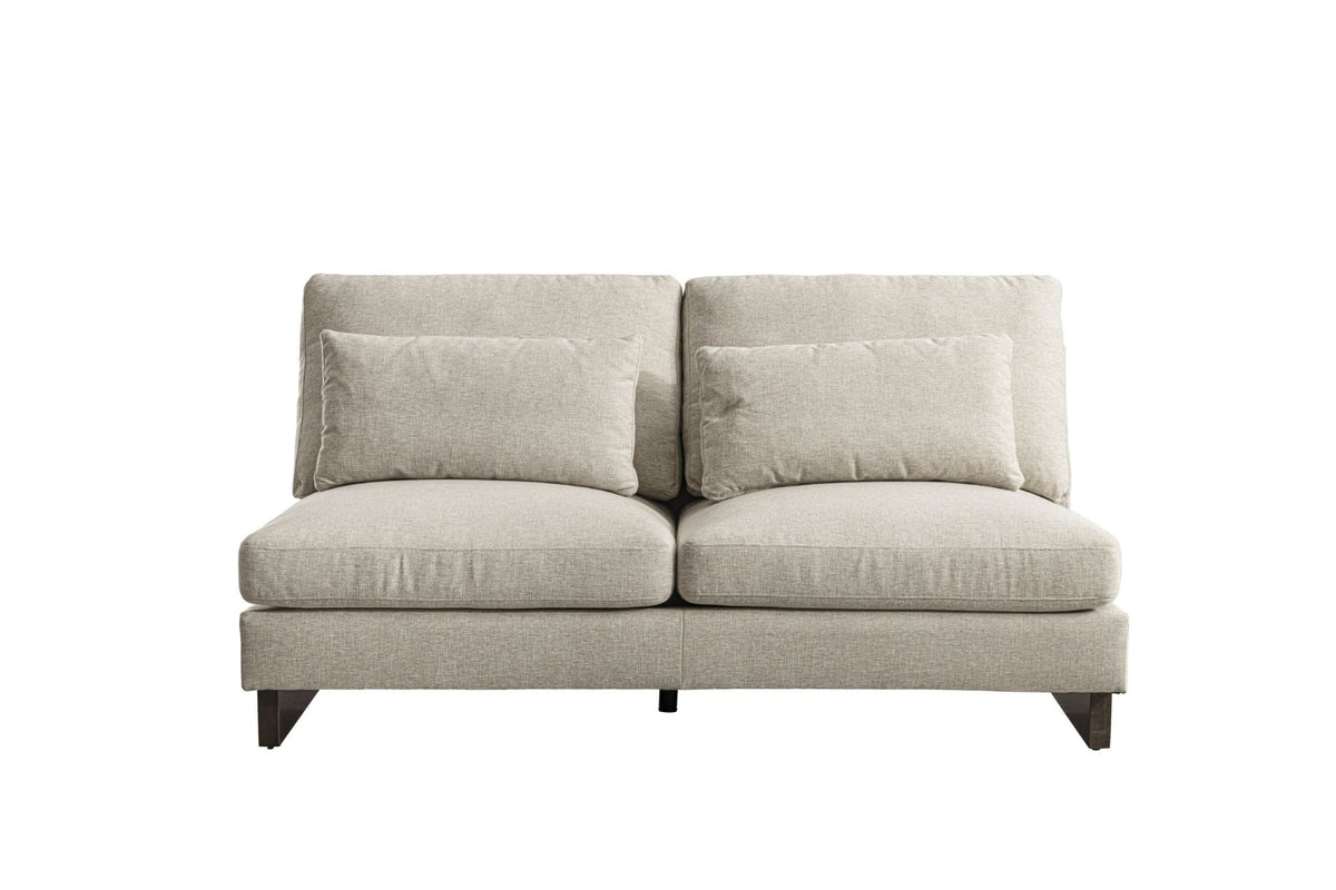 Violin Beige Armless Loveseat Sectionals| Roots Furniture