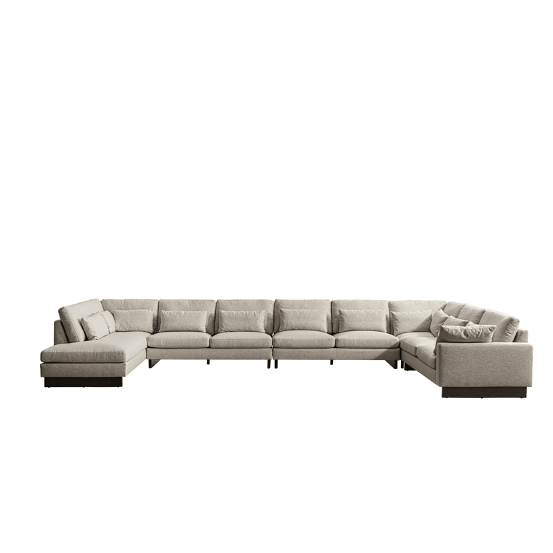 Violin Beige Armless Loveseat - Al Rugaib Furniture