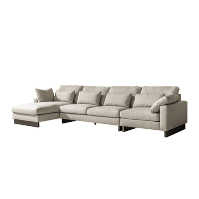 Violin Beige Armless Loveseat - Al Rugaib Furniture