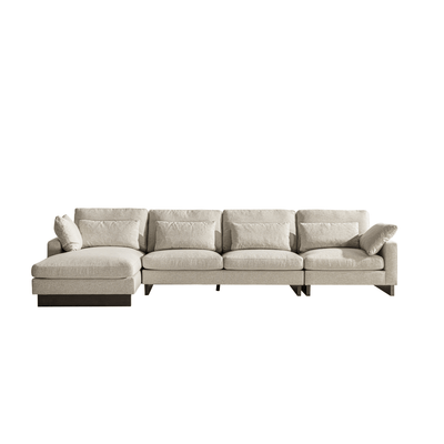 Violin Beige Armless Loveseat - Al Rugaib Furniture