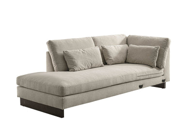 Violin Beige Left Terminal Chaise - Al Rugaib Furniture