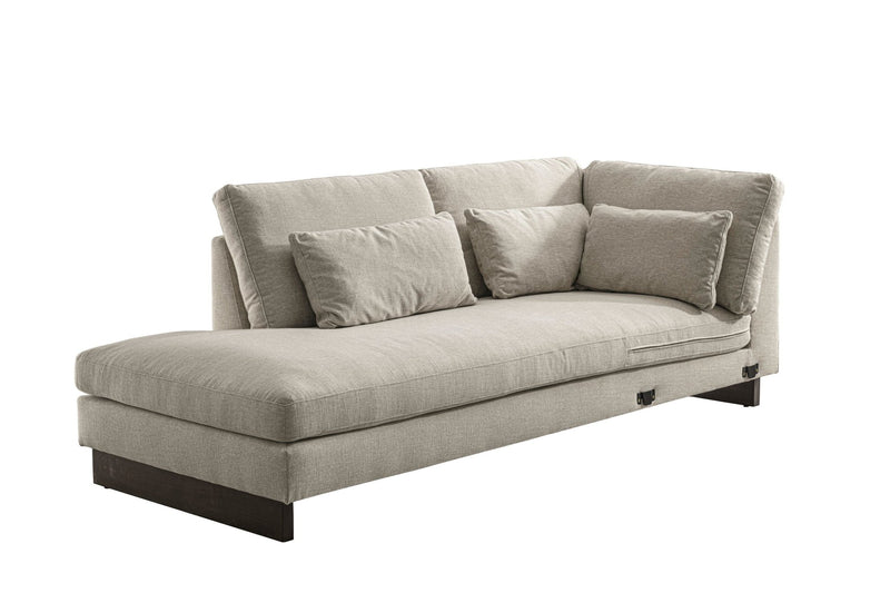 Violin Beige Left Terminal Chaise - Al Rugaib Furniture