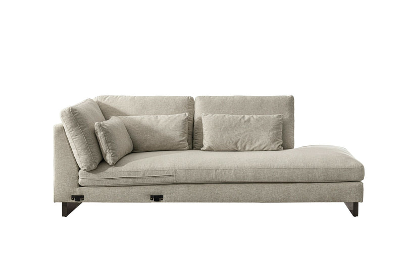 Violin Beige Right Terminal Chaise - Al Rugaib Furniture