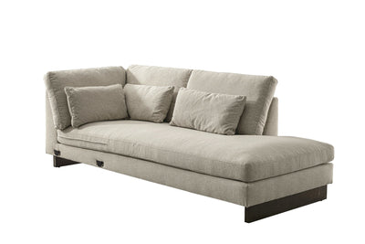 Violin Beige Right Terminal Chaise - Al Rugaib Furniture