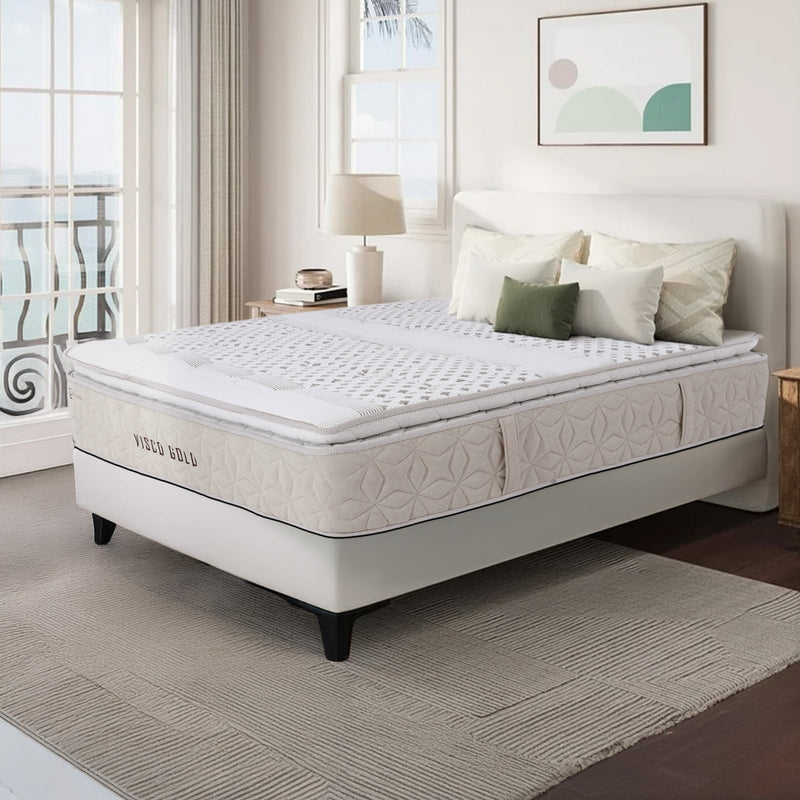 Visco Gold Mattress | Height 37 cm | Softness 5/10 | 23 Memory Foam Layers | Single - Side Use - Al Rugaib Furniture