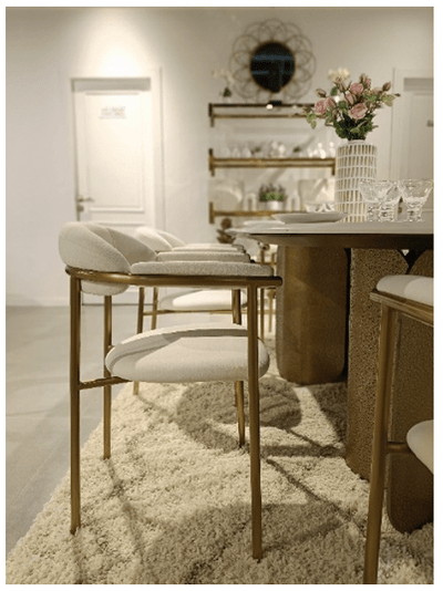 Volakas Hammered Elegance Dining Chair - Al Rugaib Furniture