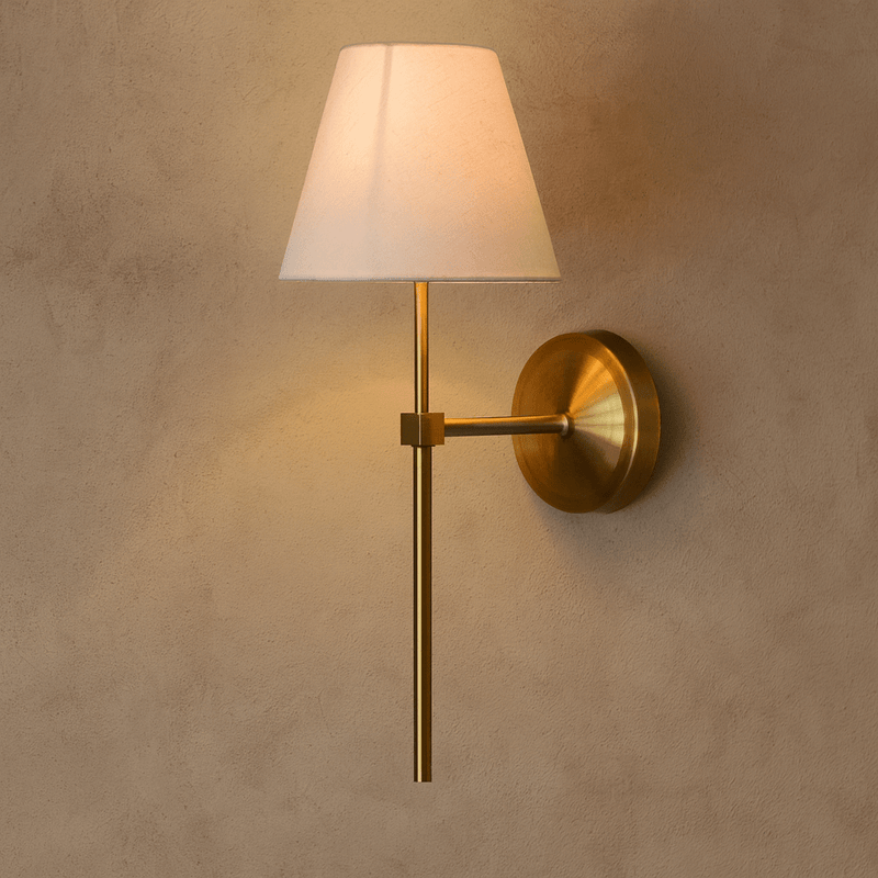 WALL LAMP W / TAPER SHADE - Al Rugaib Furniture