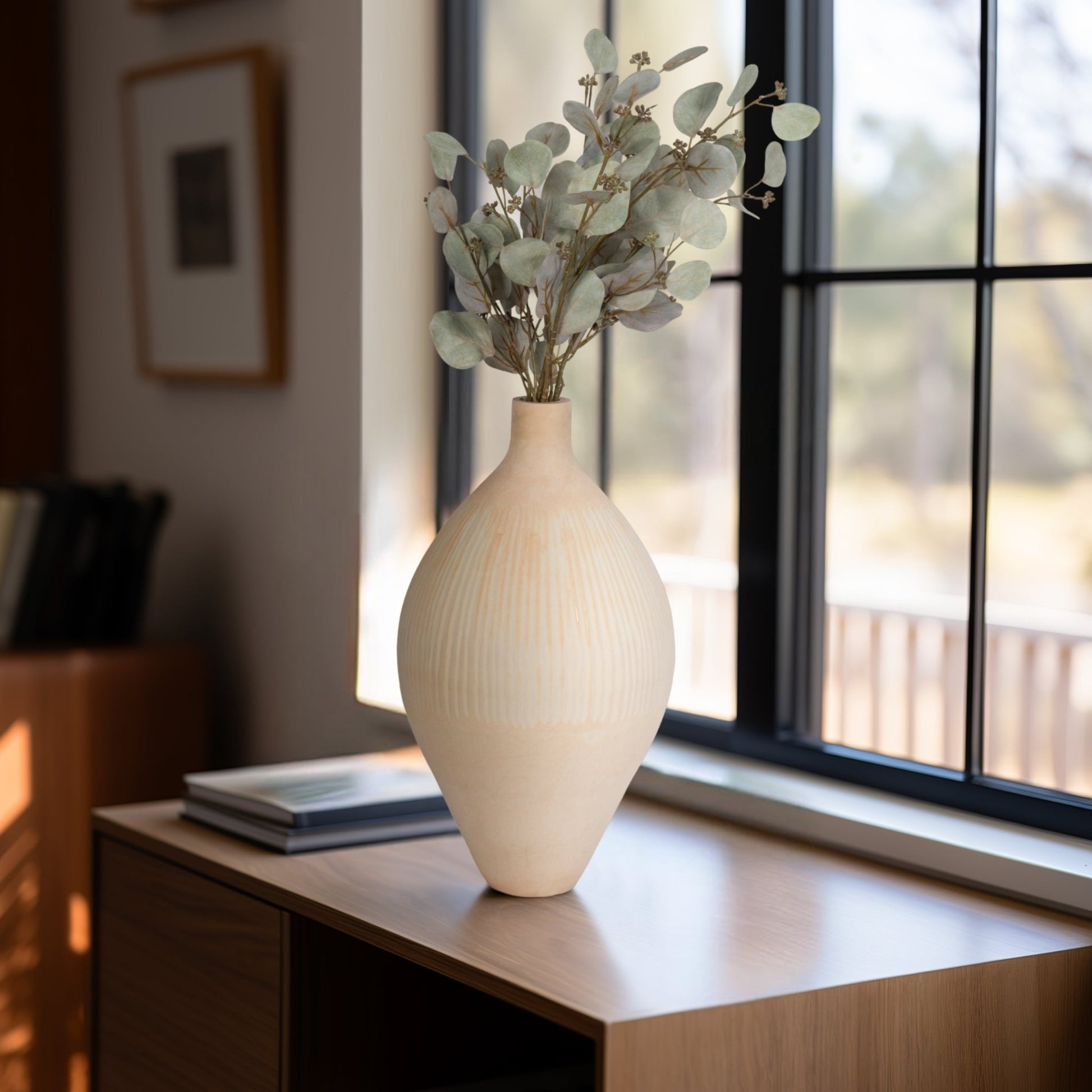 WALLACE CREAM GLASS VASE Vases and Jars| Sagebrook Home