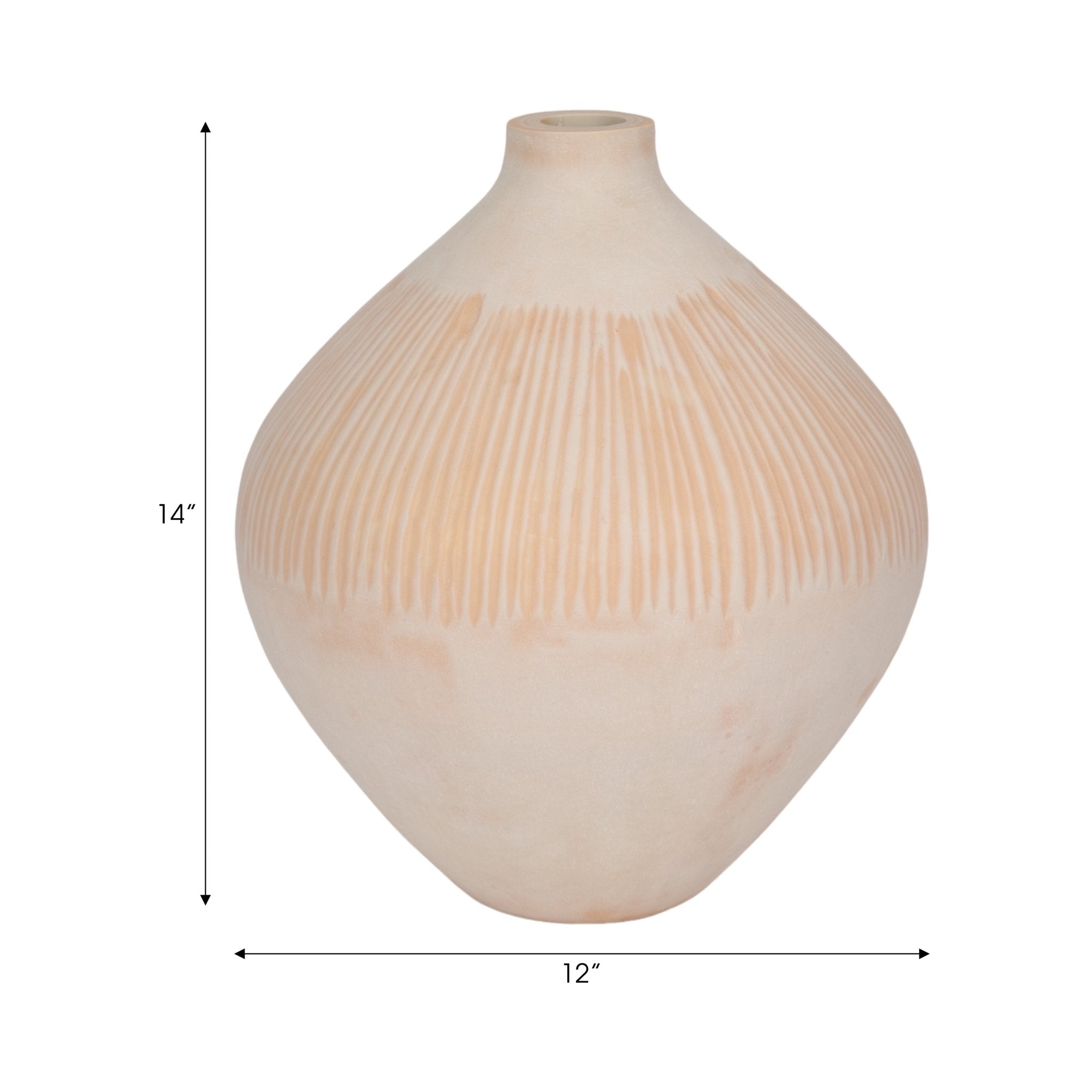 WALLACE CREAM GLASS VASE Vases and Jars| Sagebrook Home