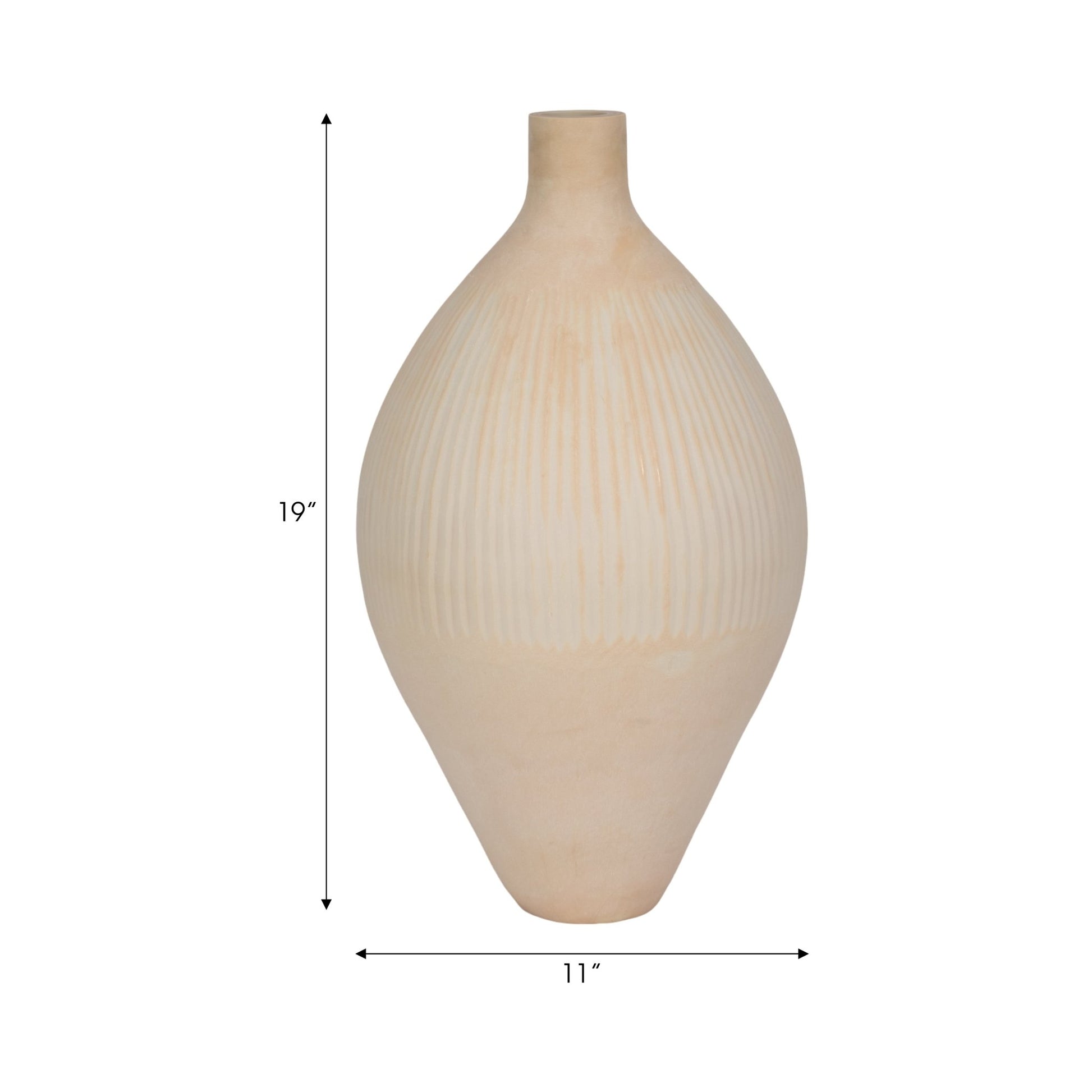 WALLACE CREAM GLASS VASE Vases and Jars| Sagebrook Home