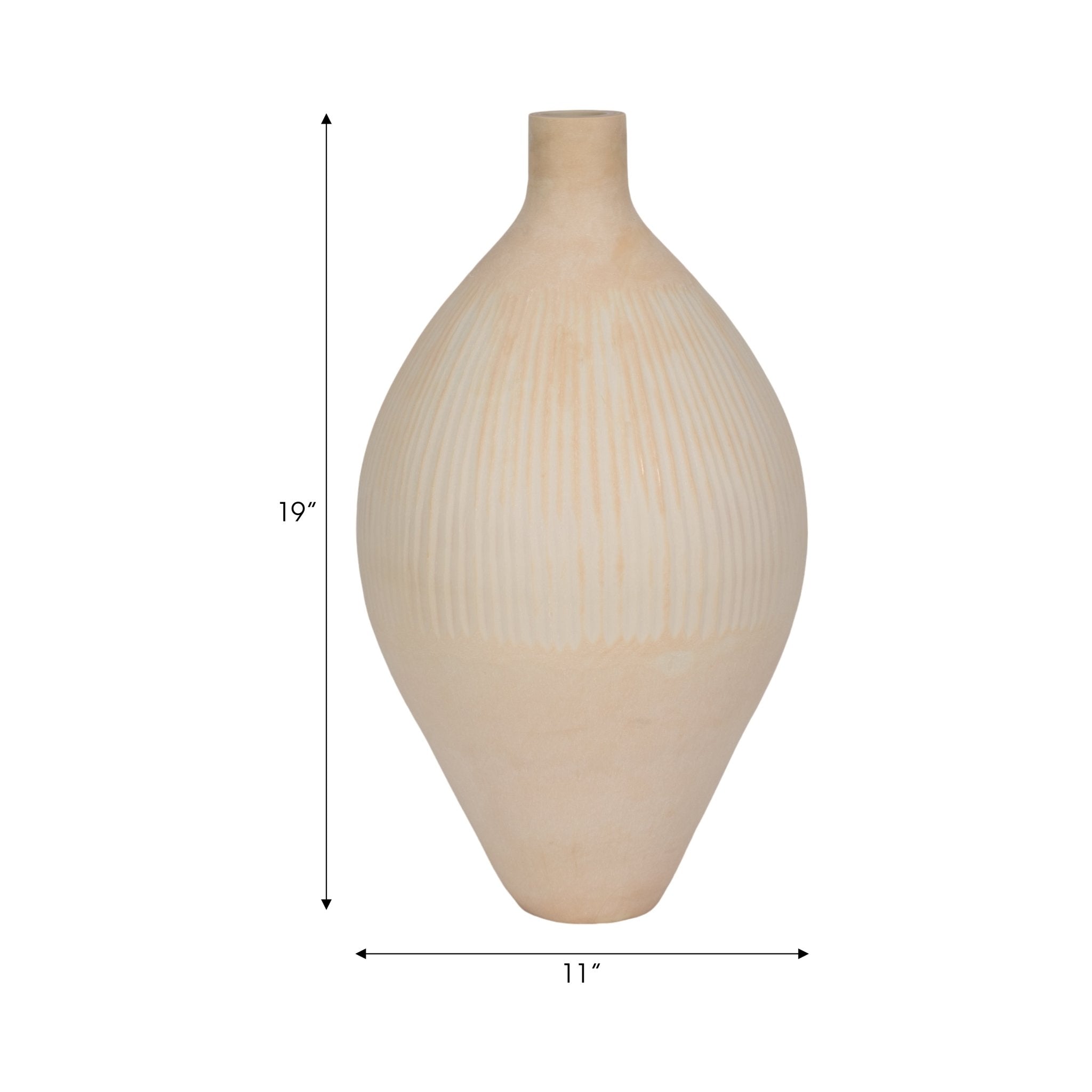 WALLACE CREAM GLASS VASE Vases and Jars| Sagebrook Home