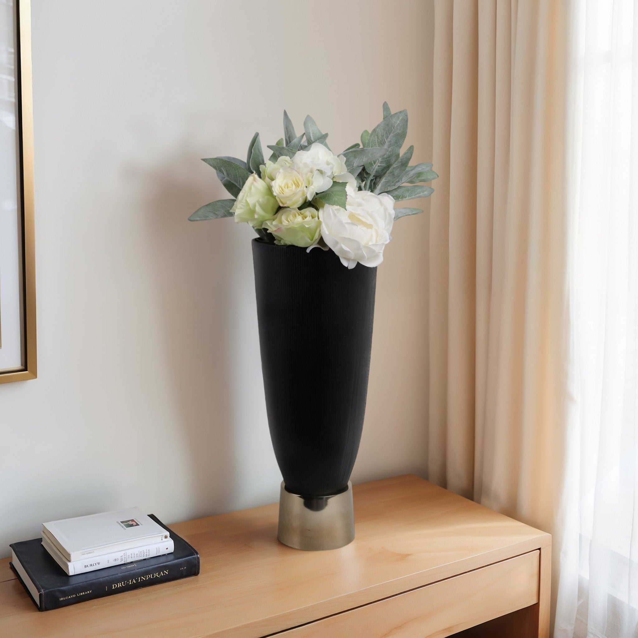 Wallmar Black And Gold Vase Vases and Jars| Sagebrook Home