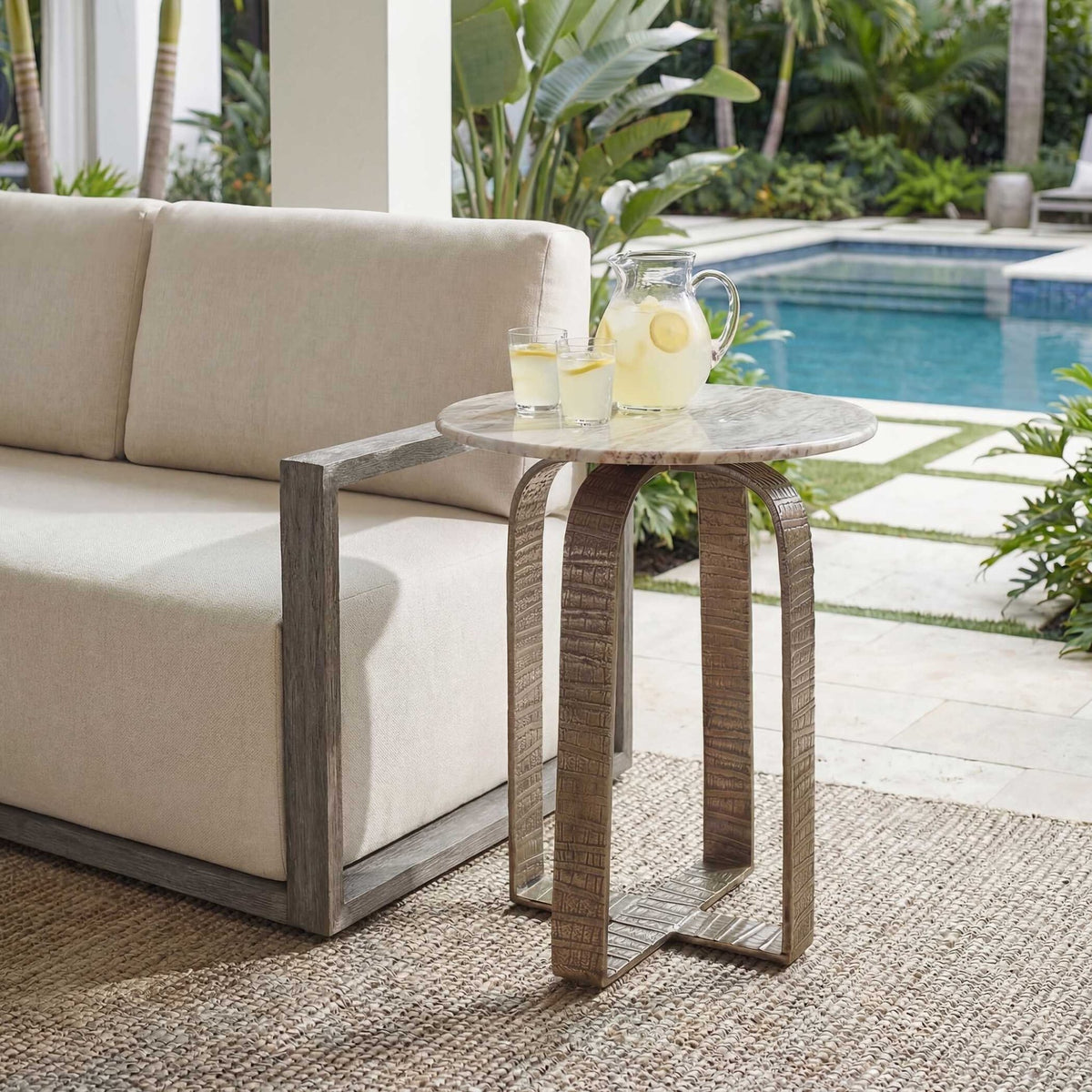 Warner Indoor-Outdoor Side Table Accent & End Tables| Uttermost