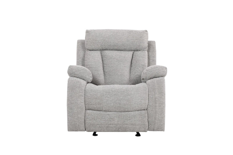 Warsaw Grey Manual Recliner with Glider - Al Rugaib Furniture