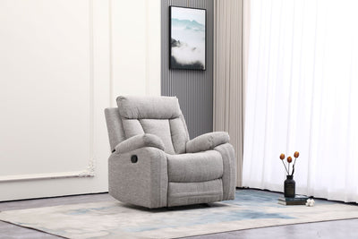 Warsaw Grey Manual Recliner with Glider - Al Rugaib Furniture