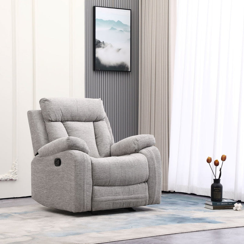 Sale Warsaw Grey Manual Recliner with Glider Roots Furniture Sale price 1,145.00 1,145.00 Regular price 1,245.00 1,245.0