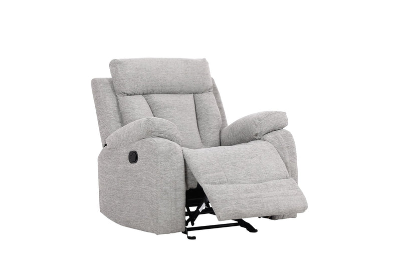 Warsaw Grey Manual Recliner with Glider - Al Rugaib Furniture