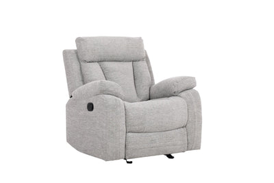 Warsaw Grey Manual Recliner with Glider - Al Rugaib Furniture