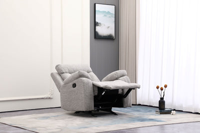 Warsaw Grey Manual Recliner with Glider - Al Rugaib Furniture