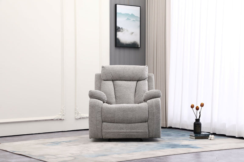 Warsaw Grey Manual Recliner with Glider - Al Rugaib Furniture