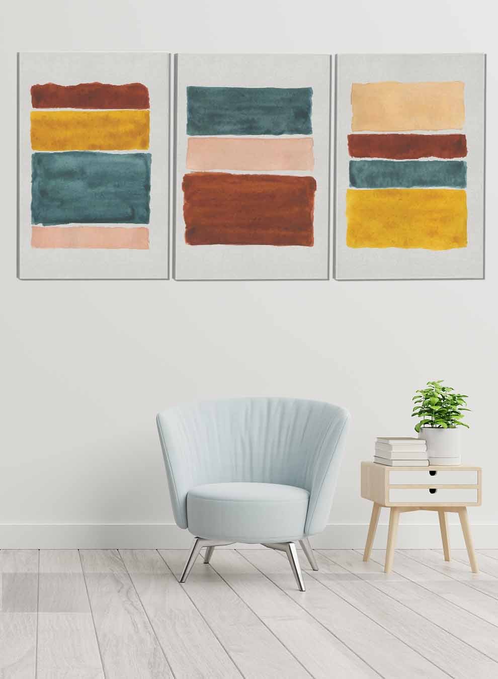 Watercolors Abstract Paintings(set of 3) Paintings & Pictures| LOWHA