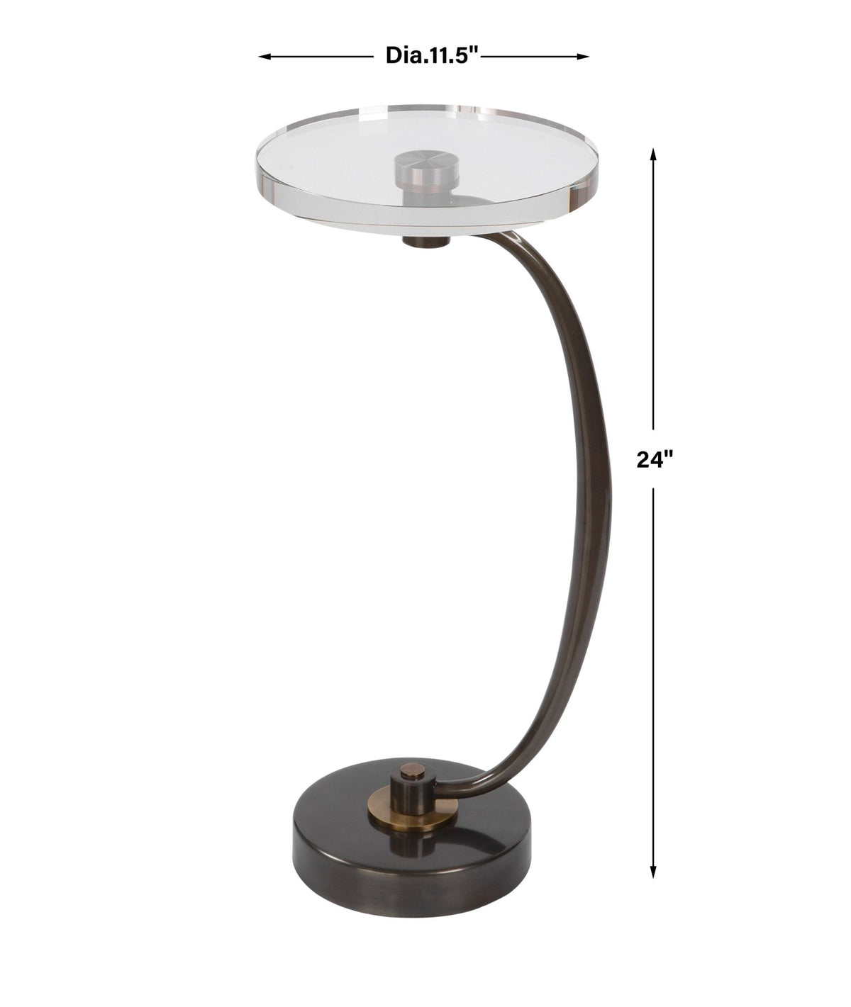 Waveney Drink Table, Bronze Accent & End Tables| Uttermost